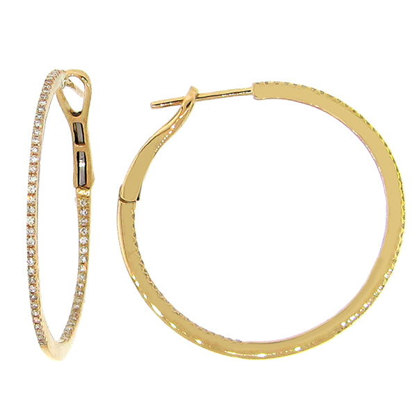 Inside-Out Diamond Hoop Earrings