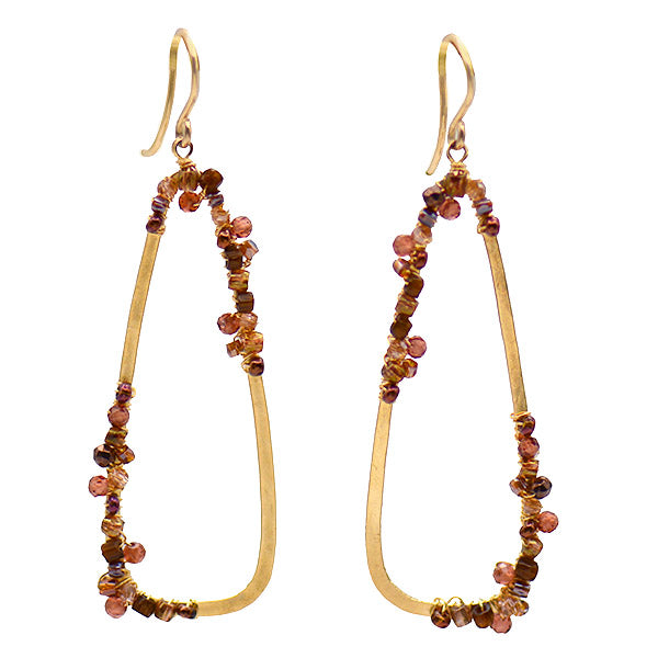 Red Crystal Drop Earrings