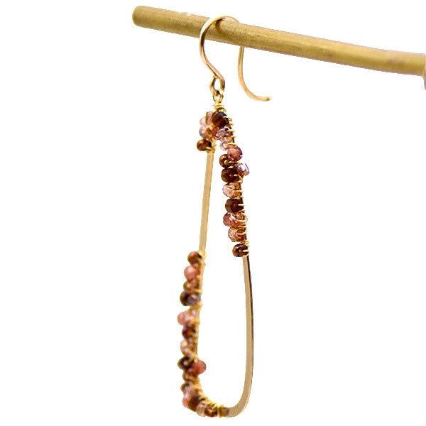 Red Crystal Drop Earrings