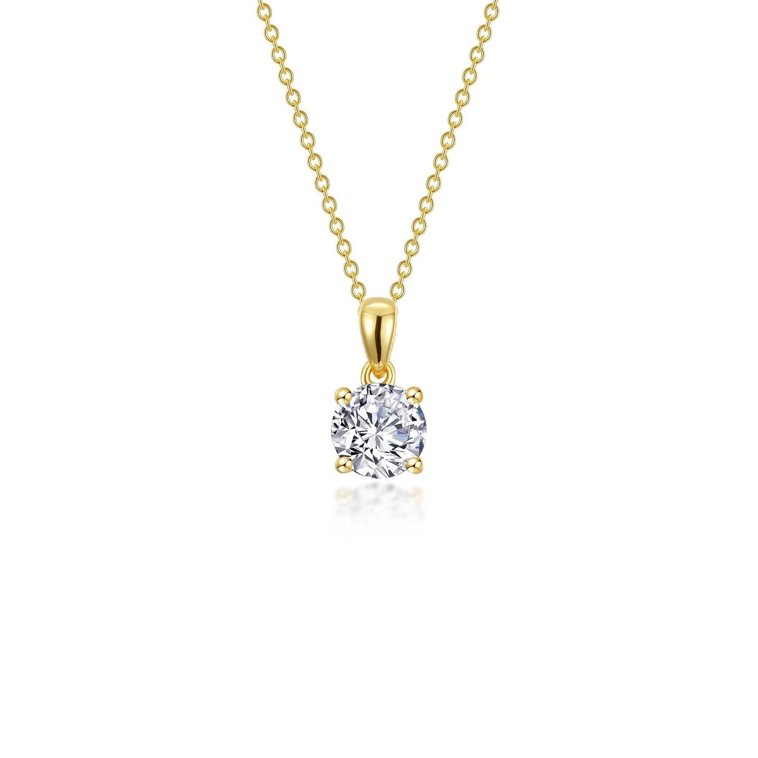Solitaire Drop Pendant Necklace