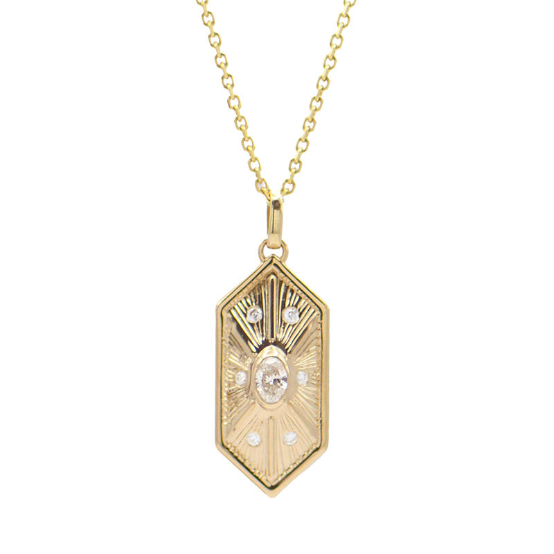 Kite Diamond Necklace - Yellow or White Gold