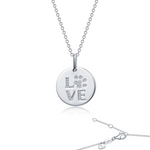 LOVE Paw Print Necklace