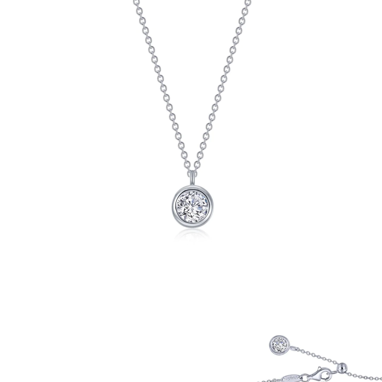 Bezel Set Solitaire Choker Necklace