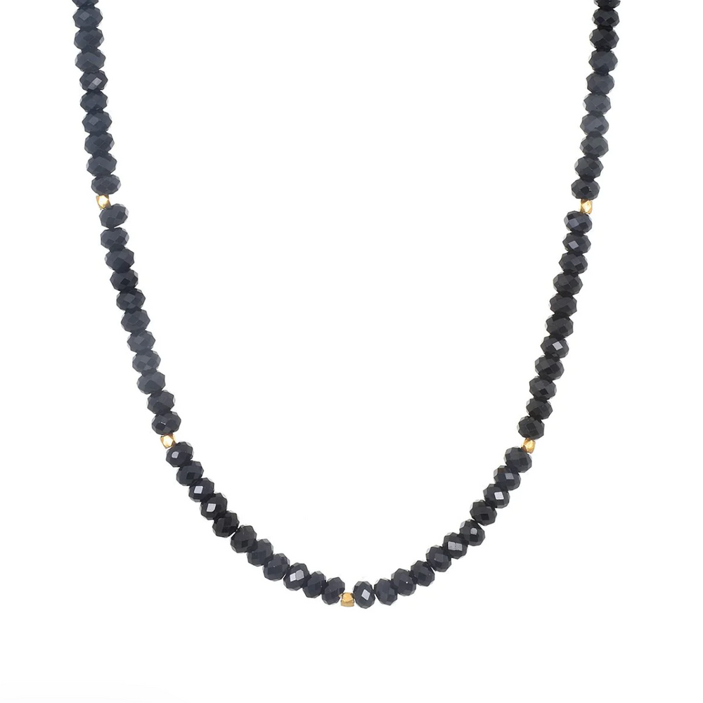 Empowered Being Black Spinel Choker Necklace