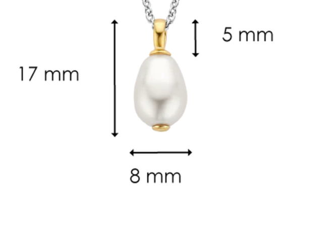 Two-Tone Pearl Necklace