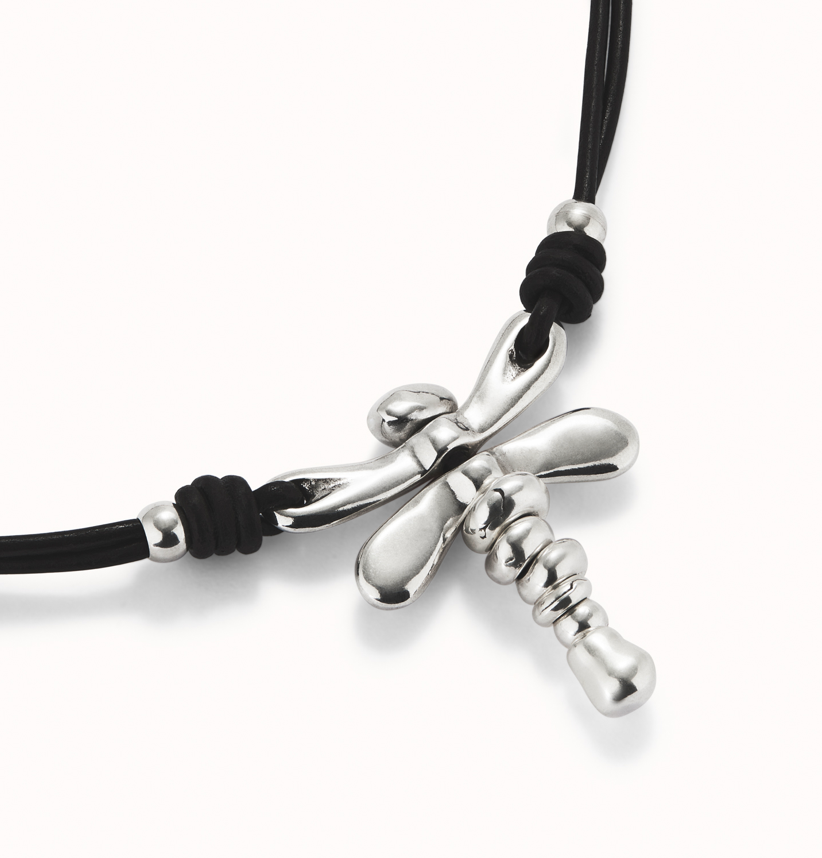 Leather Dragonfly Choker Necklace – K Novinger Jewelry