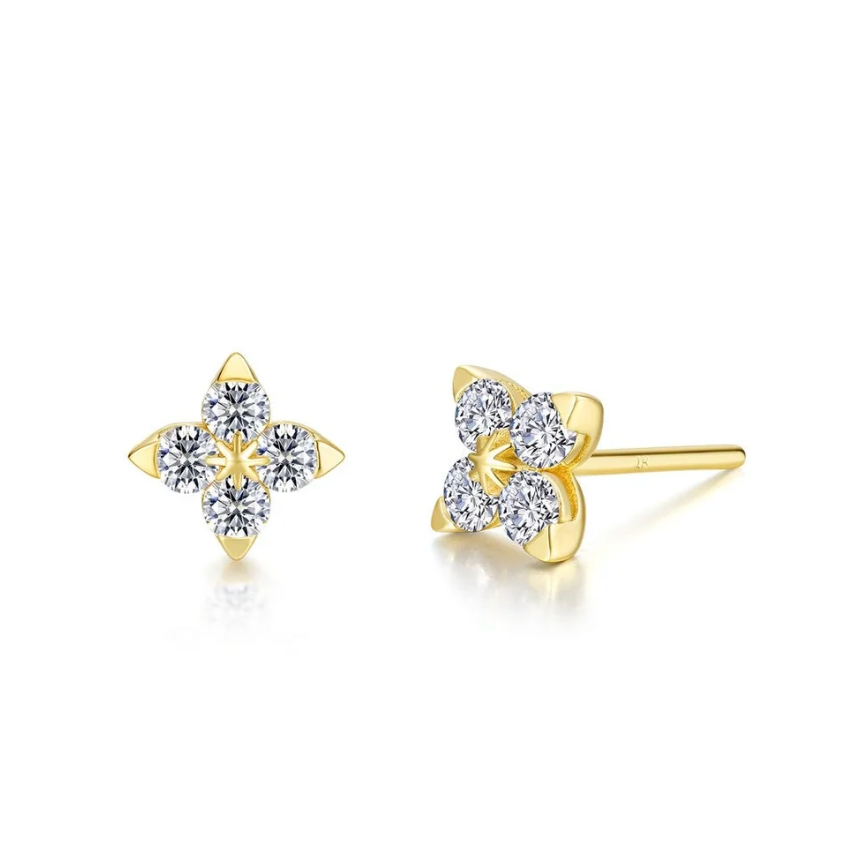 Sparkling Flower Studs
