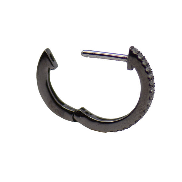 Blackened Huggie Hoops