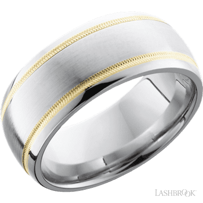 Ring Mixed Metal Band Two Tone Ring Comfort Fit Band 14K Gold