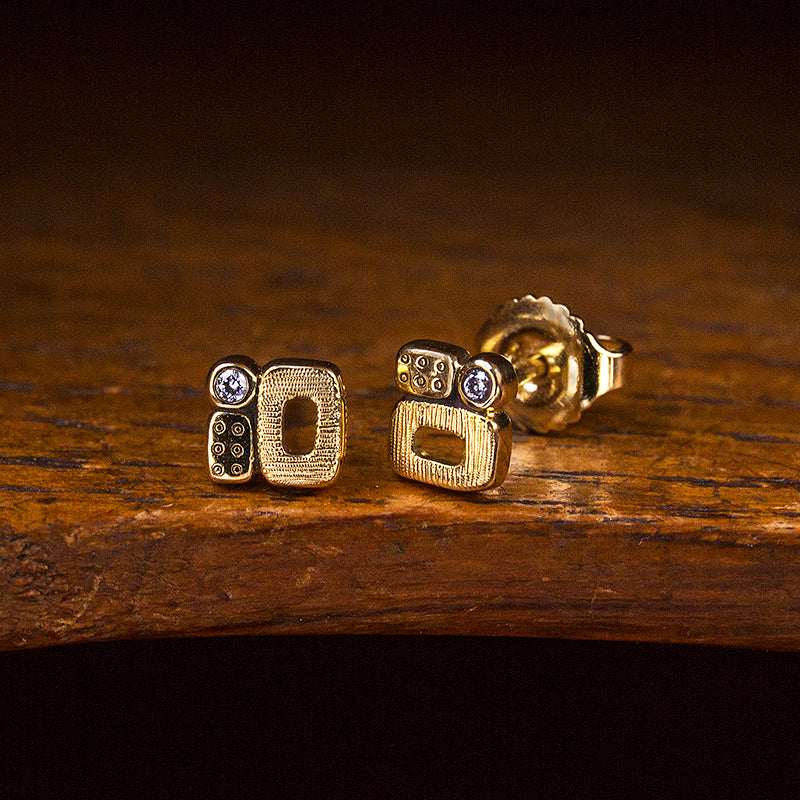 "Little Windows" Diamond Studs