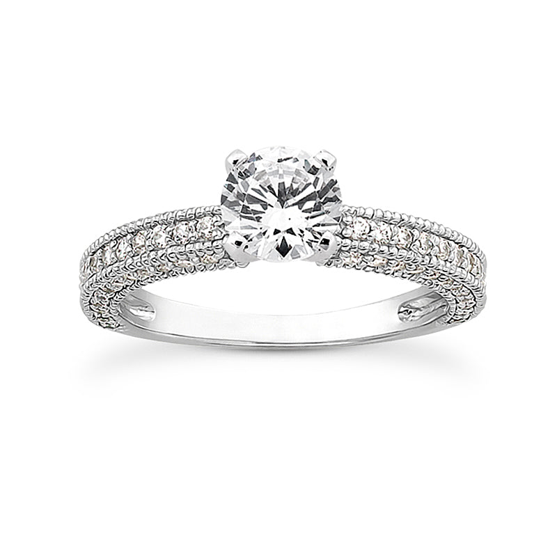 Milgrain Solitaire Engagement Ring