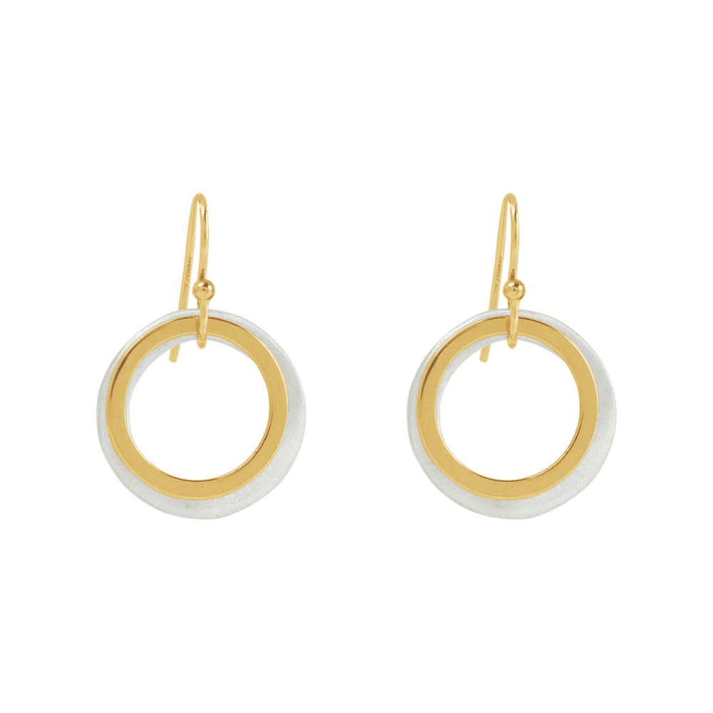 "Double Open Circle" Earrings