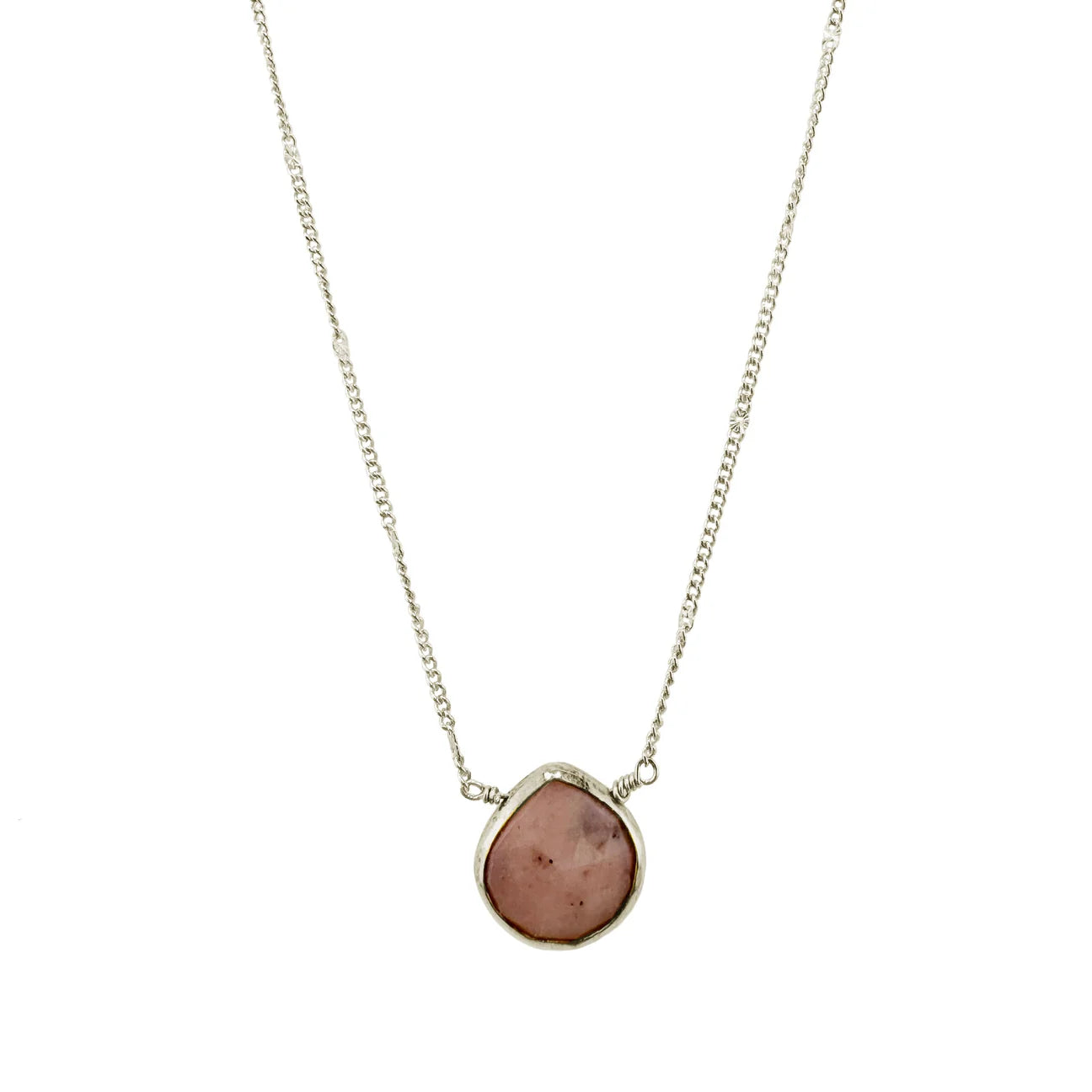 Pink Opal Drop Necklace