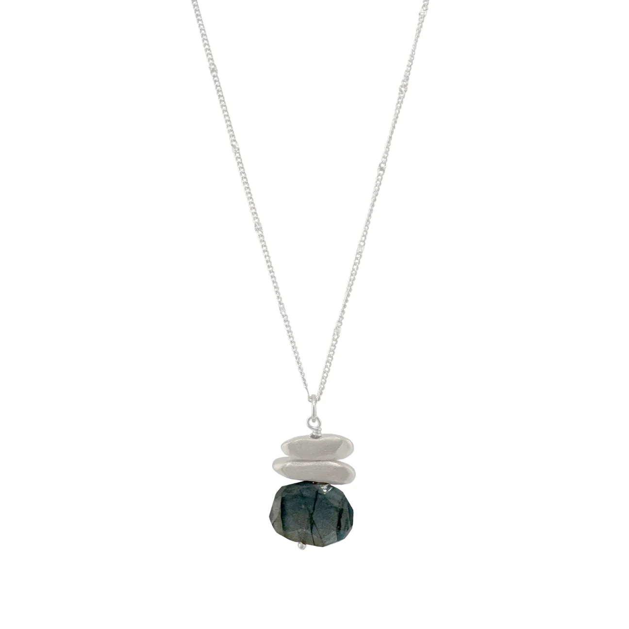 Labradorite Double-Bar Necklace