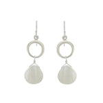 Small Circle w. Mother of Pearl Drop Earrings