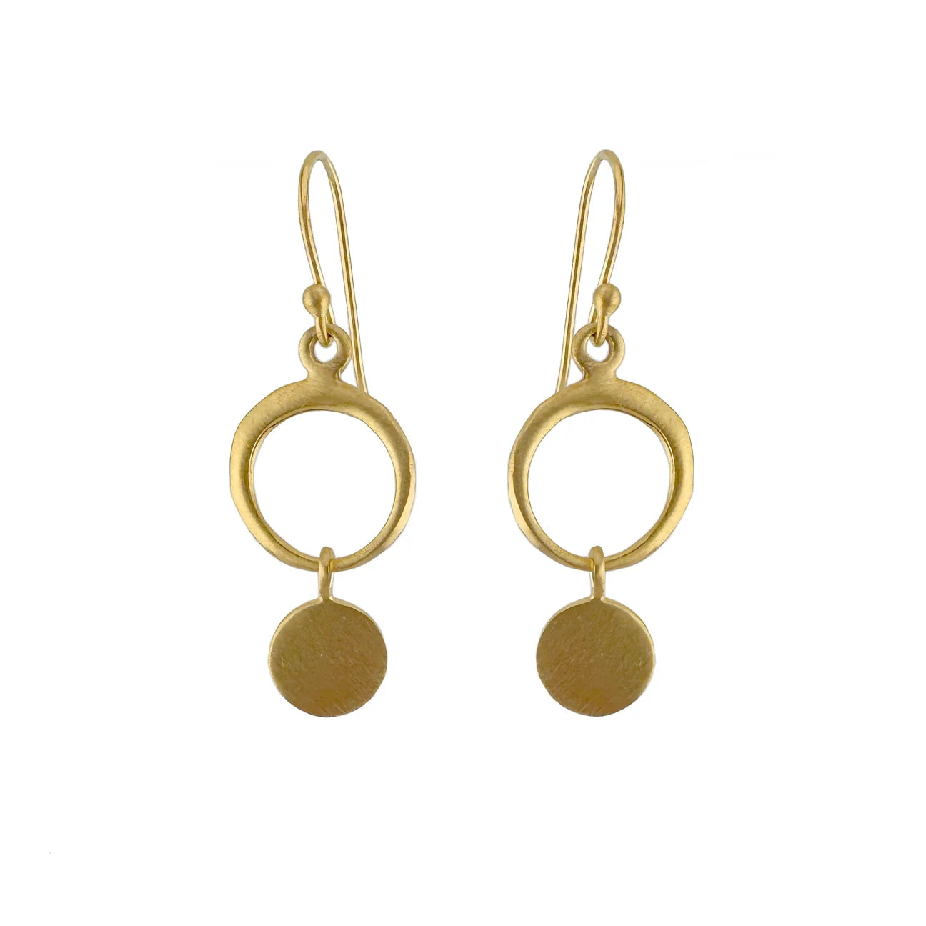 "Circles w. Charm" Earrings