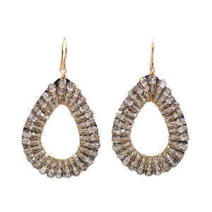 Open Crystal Drop Earrings