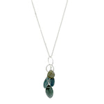 Labradorite, Kyanite, & Topaz Cluster Necklace