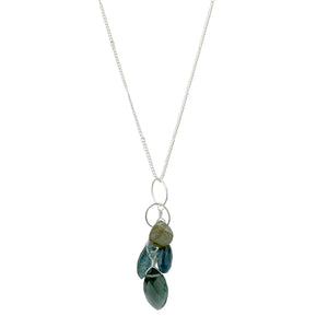 Labradorite, Kyanite, & Topaz Cluster Necklace