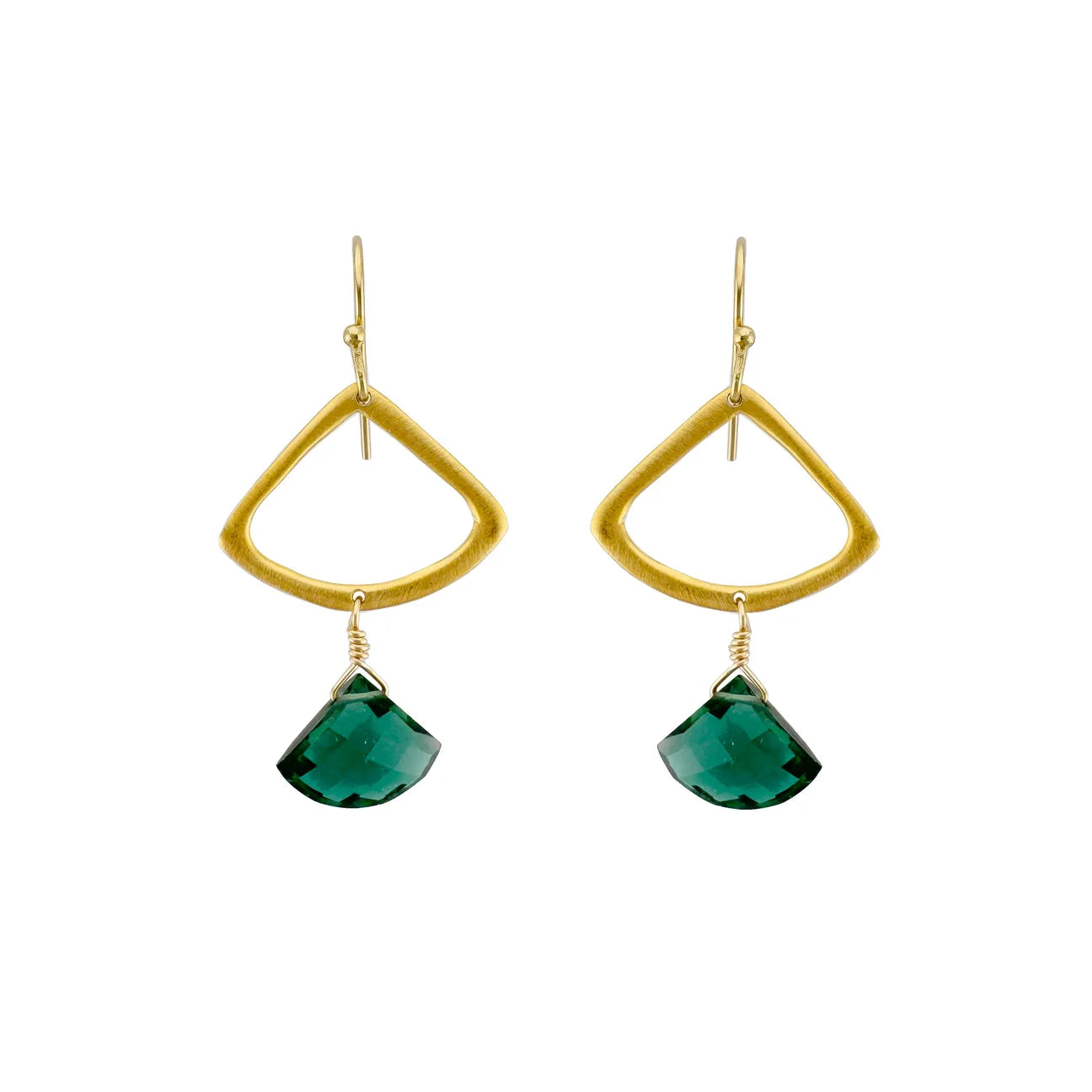 Open Fan W. Indicolite Earrings