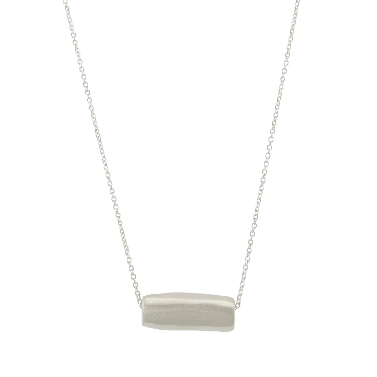 Silver Tube Necklace