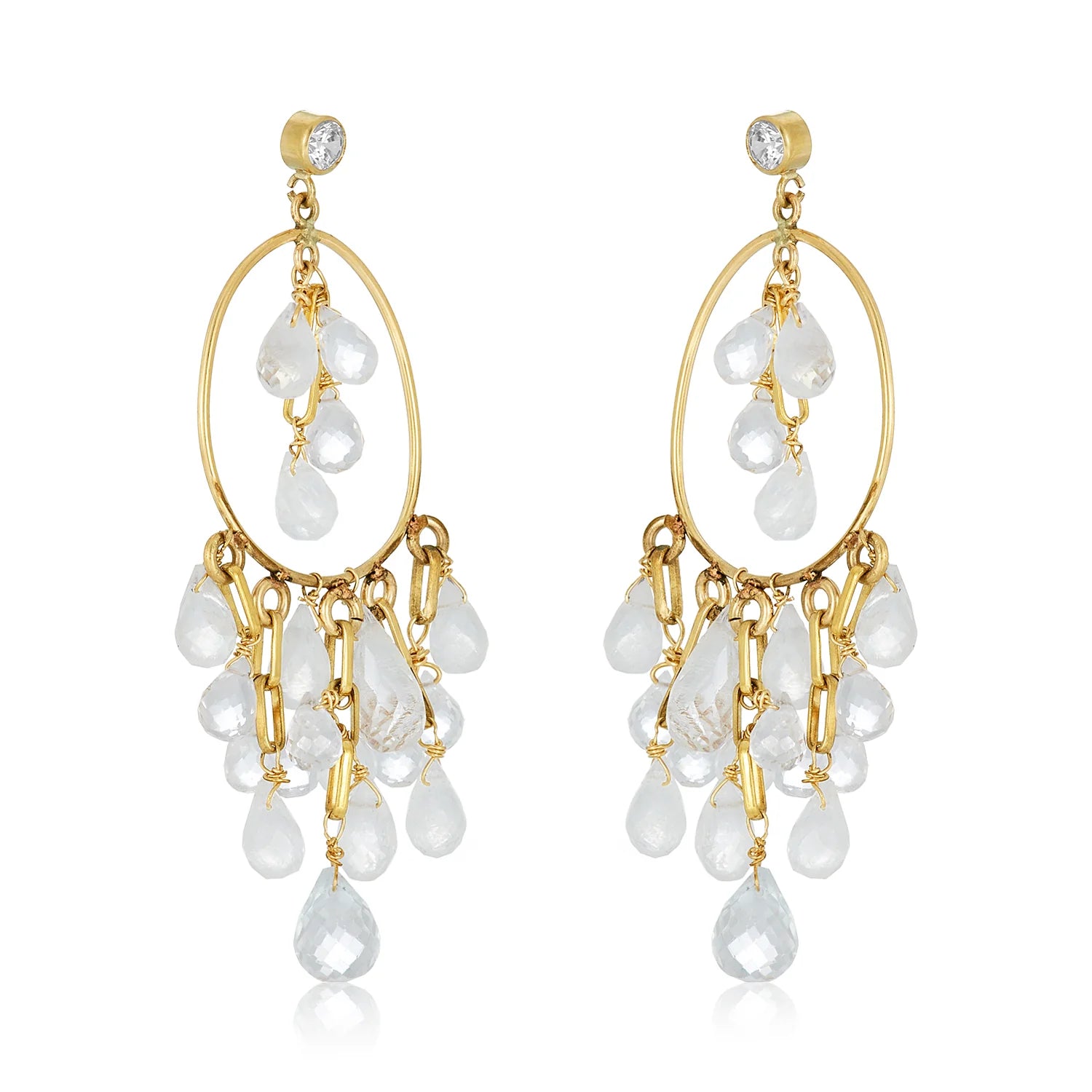 Moonstone Chandelier Earrings