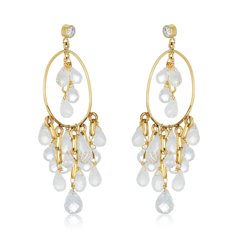 Moonstone Chandelier Earrings