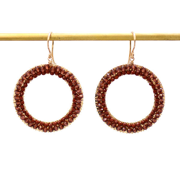 Garnet & Jasper Drop Earrings