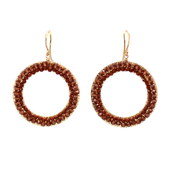 Garnet & Jasper Drop Earrings