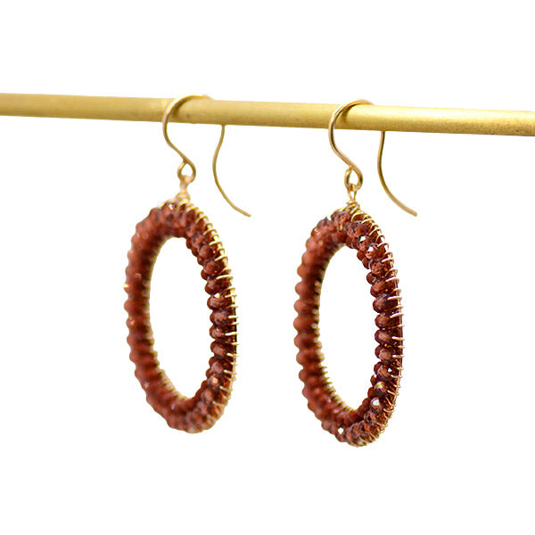 Garnet & Jasper Drop Earrings