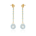 Blue Topaz & Turquoise Drop Earrings