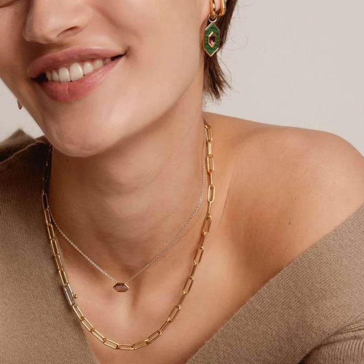 Golden Paperclip Necklace