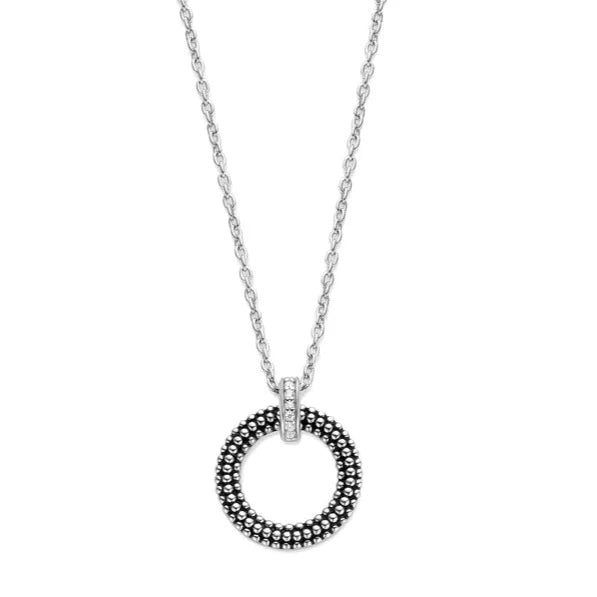 Dotted Open Circle Necklace
