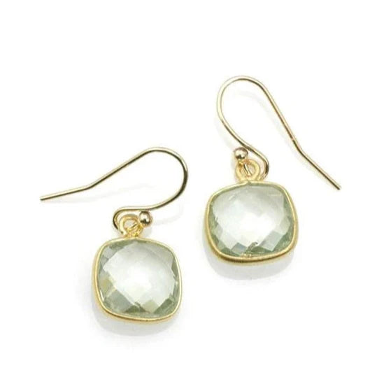 Green Amethyst Earrings
