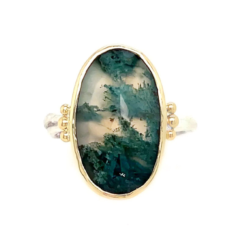 Moss Agate Ring