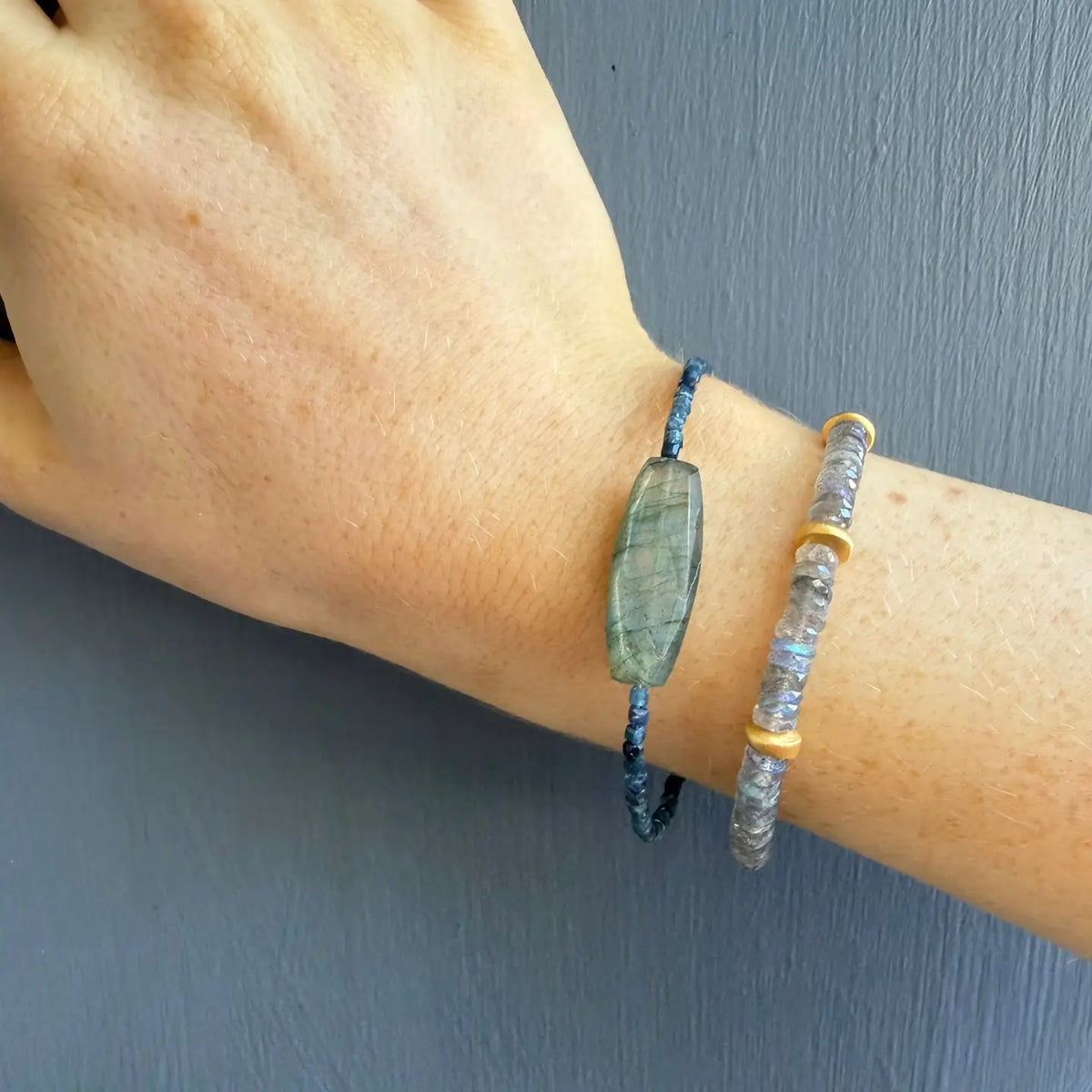 Tourmaline & Ladbradorite Bracelet