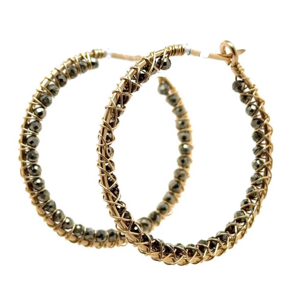 Inner Wrap Pyrite Hoop