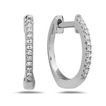 Diamond Huggie Hoop Earrings