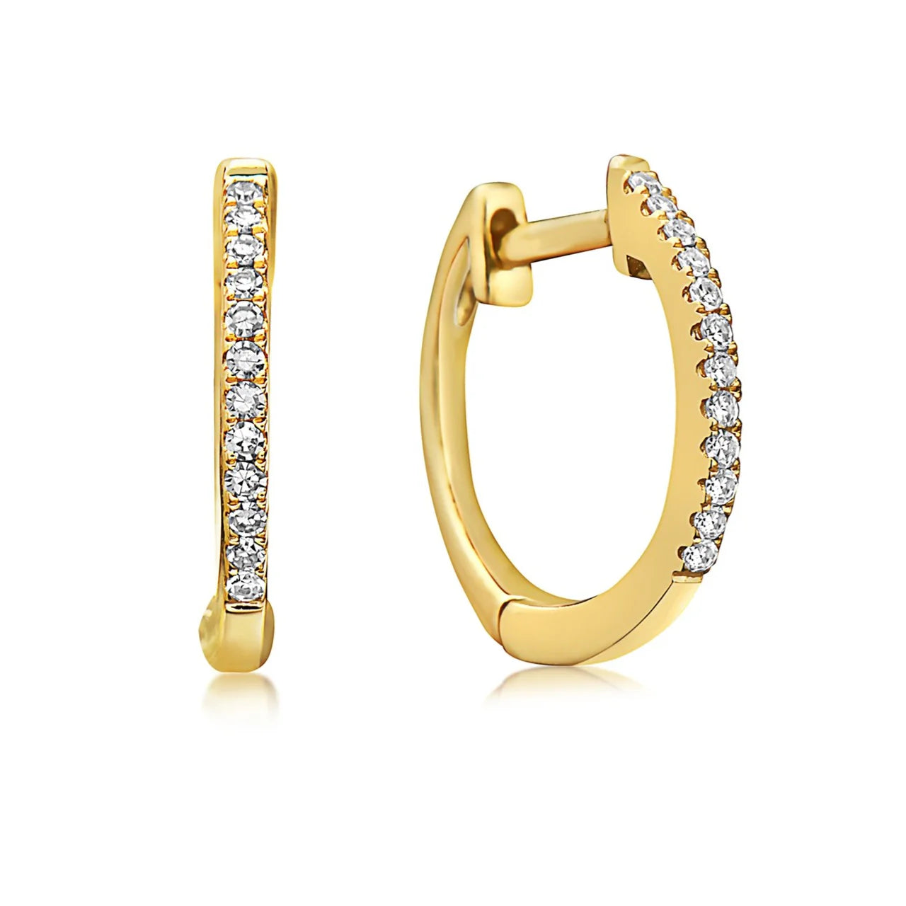 Diamond Huggie Hoops