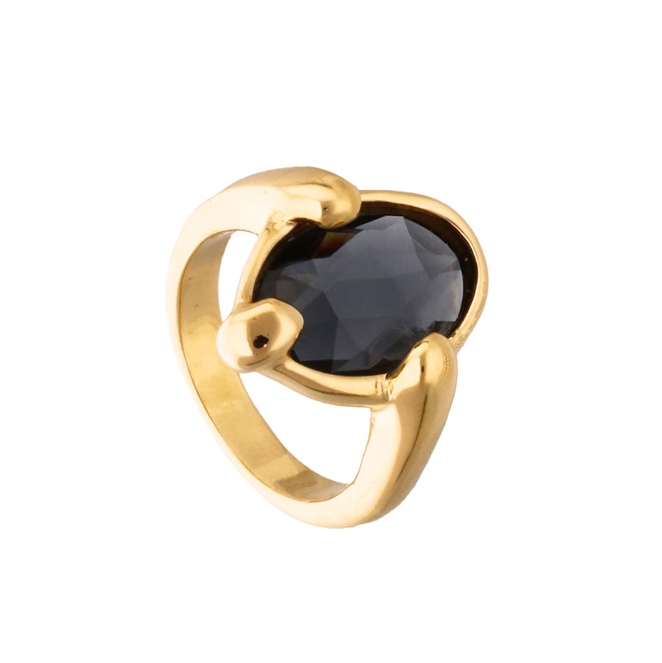Black Crystal Ring