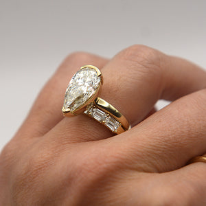 Pear Shaped Solitaire Ring