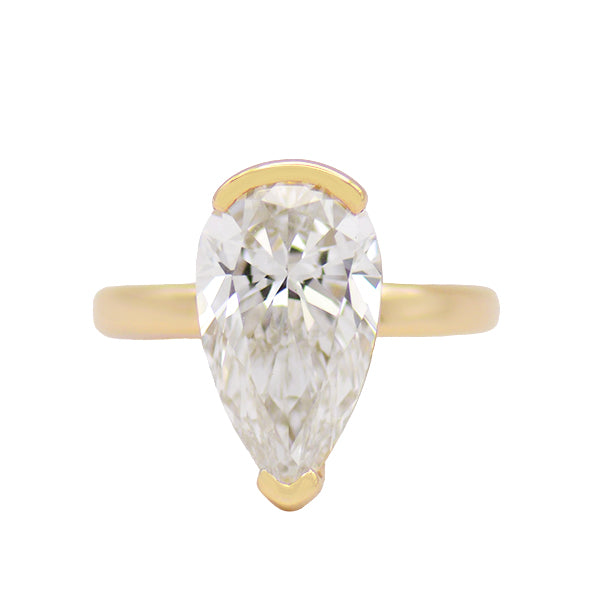 Pear Shaped Solitaire Ring