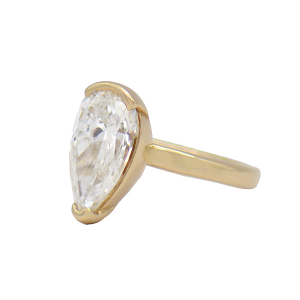 Pear Shaped Solitaire Ring
