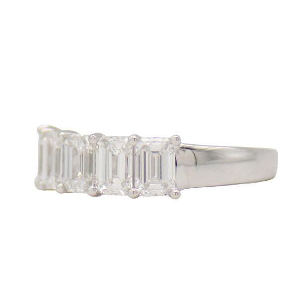 Emerald Cut Diamond Band