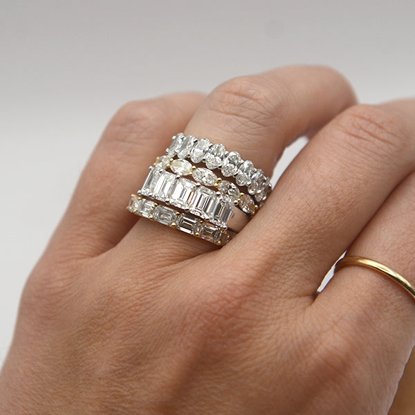 Emerald Cut Diamond Band