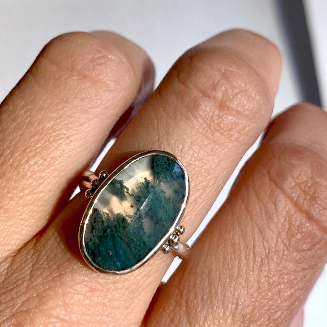 Moss Agate Ring