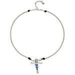 Blue Beaded Dragonfly Necklace