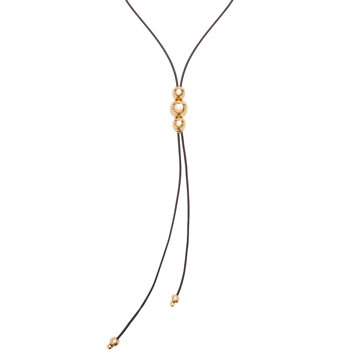 "Ser Intrepida" Leather Lariat Necklace