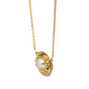 Wire Wrapped Pearl Necklace