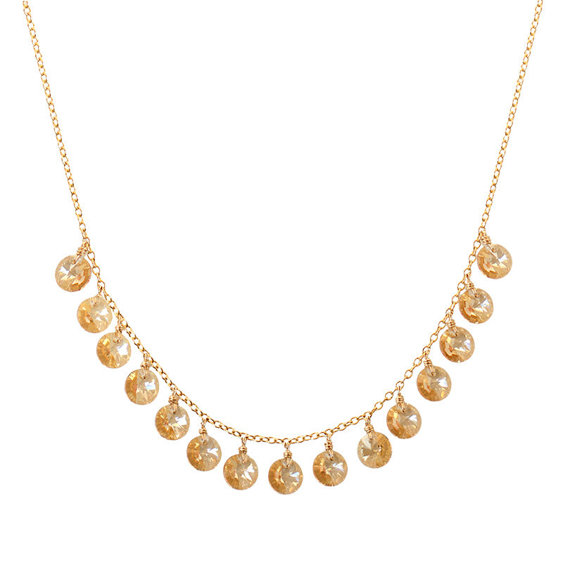 Champagne Crystal Necklace